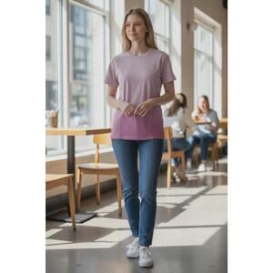 Tek Gear Women’s Nylon T-Shirt Size XL - Light Pink to Pinkish - Purple Ombre‎